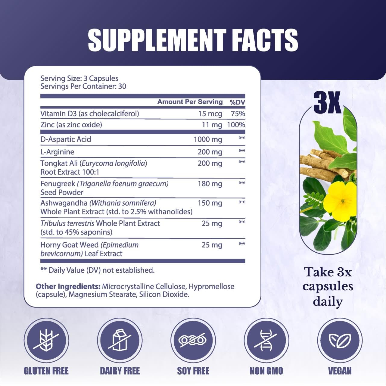 NATION HEALTH MD T-Forge Capsule 90 Count