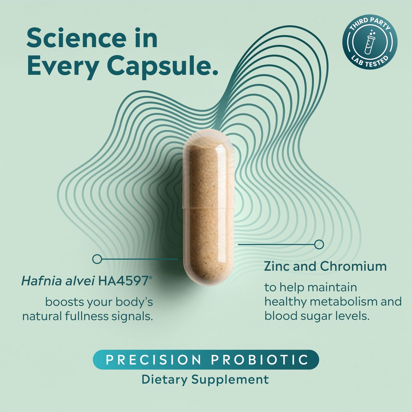 Fullify Weight Management Probiotics for Women and Men Clinically Shown to Curb Cravings with Hafnia Alvei HA4597, Chromium & Zinc Capsules 120