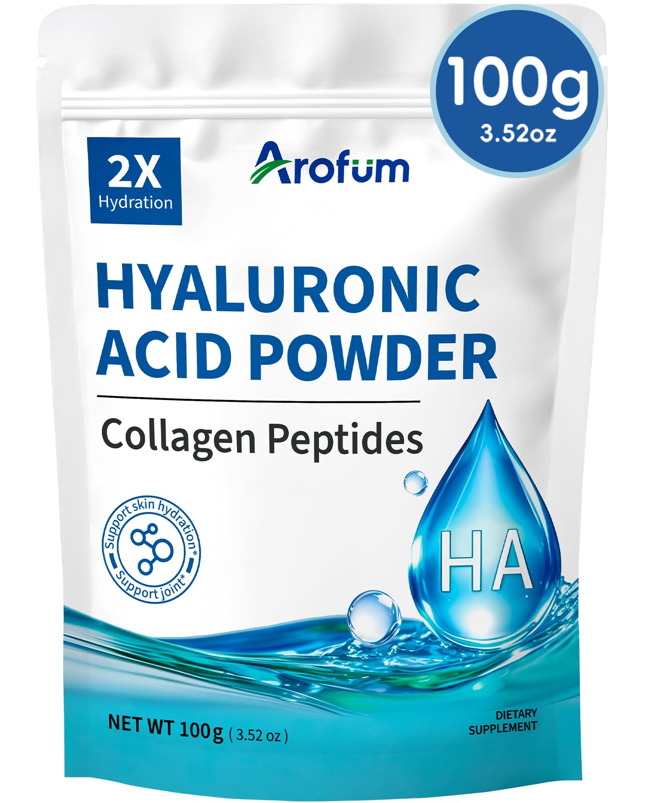 Arofum Hyaluronic Acid Powder 3.52 oz