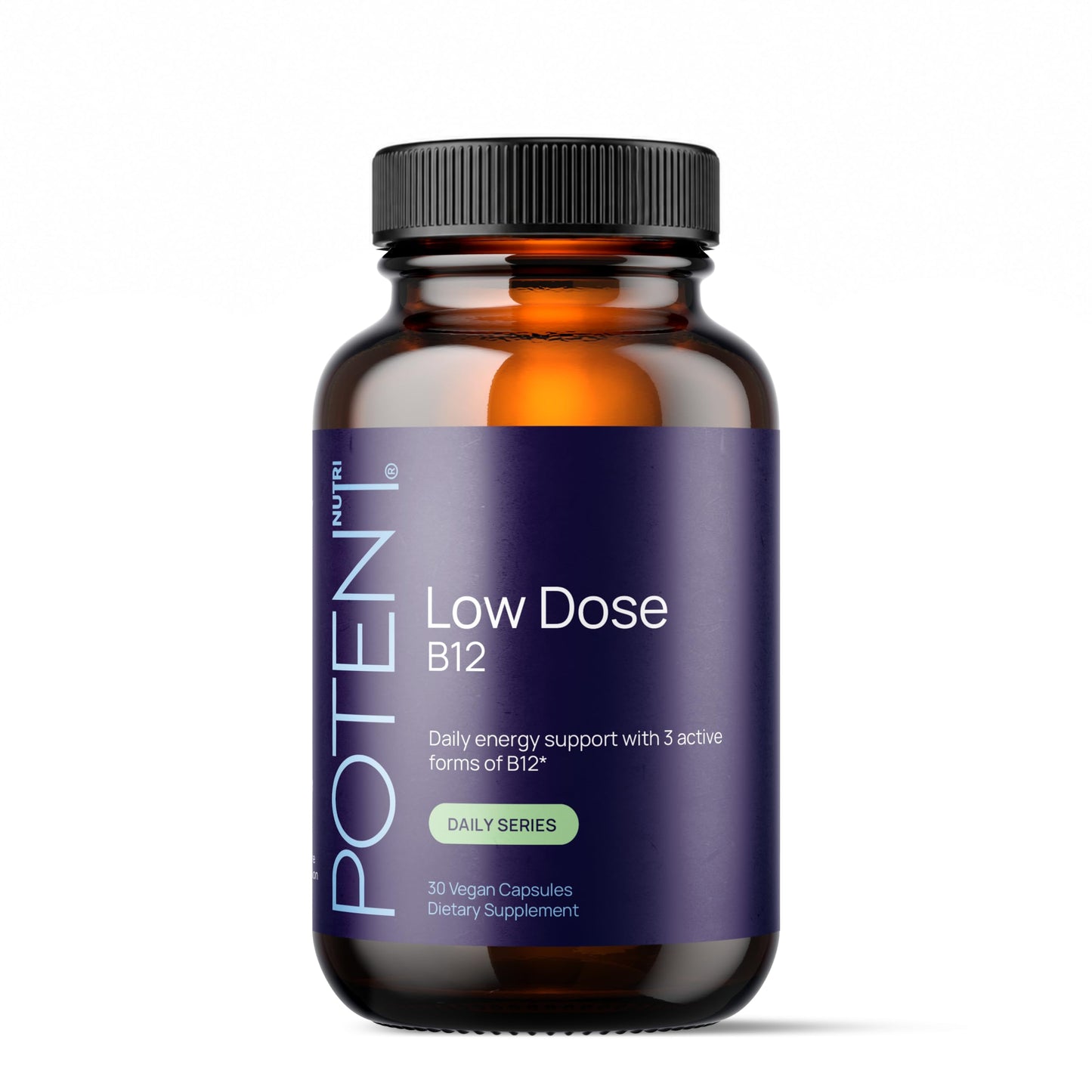 Potent Nutri Low Dose Vitamin B12 (as Adenosylcobalamin, Hydroxocobalamin & Methylcobalamin) Capsules 60 Count
