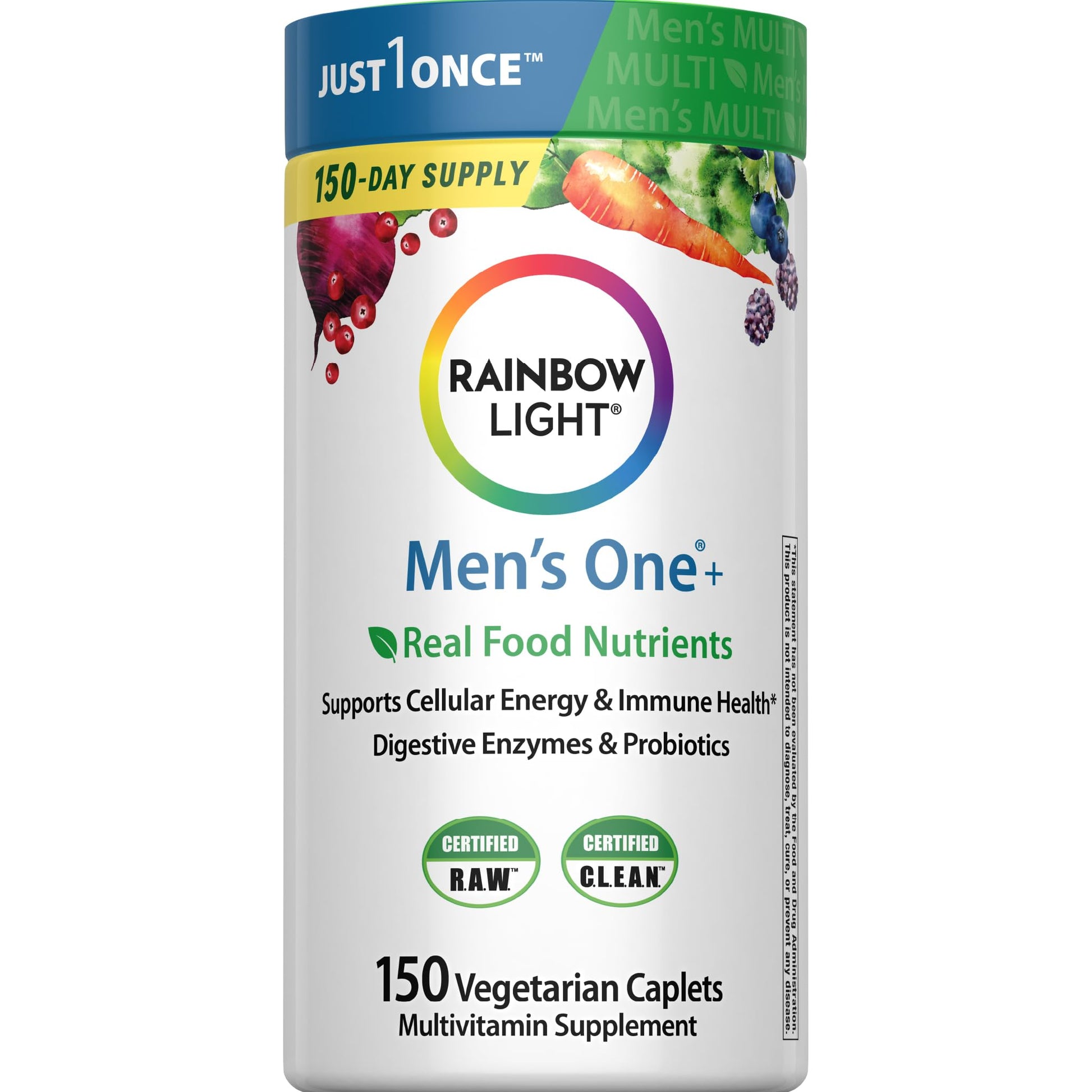 Rainbow Light Mens Multivitamin One + Tablets, 150 Count