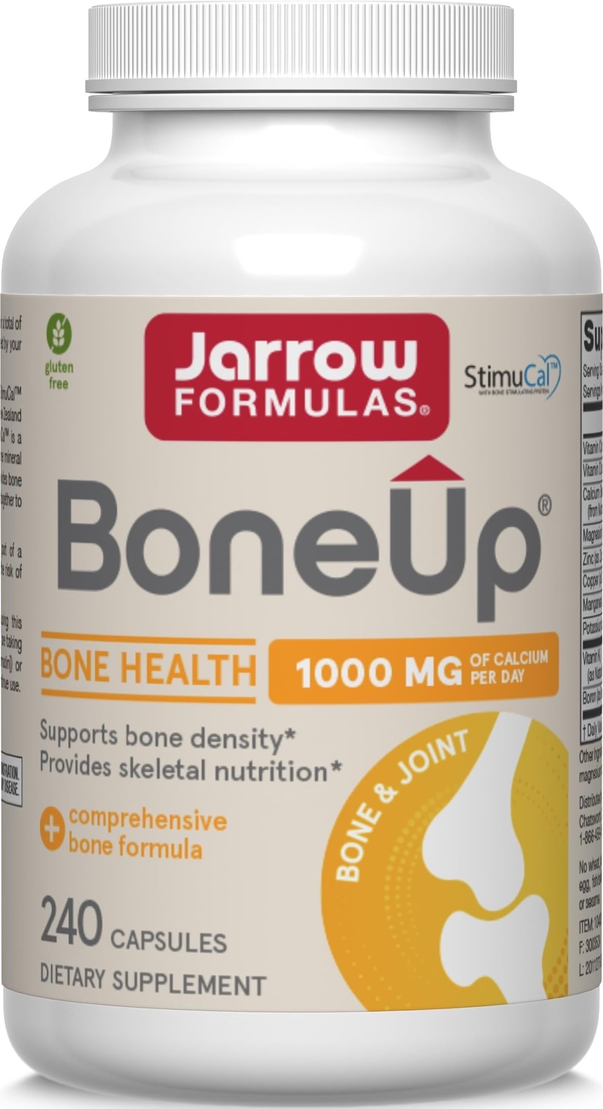 Jarrow Formulas BoneUp 1,000mg Calcium Per Day, 240 Capsules