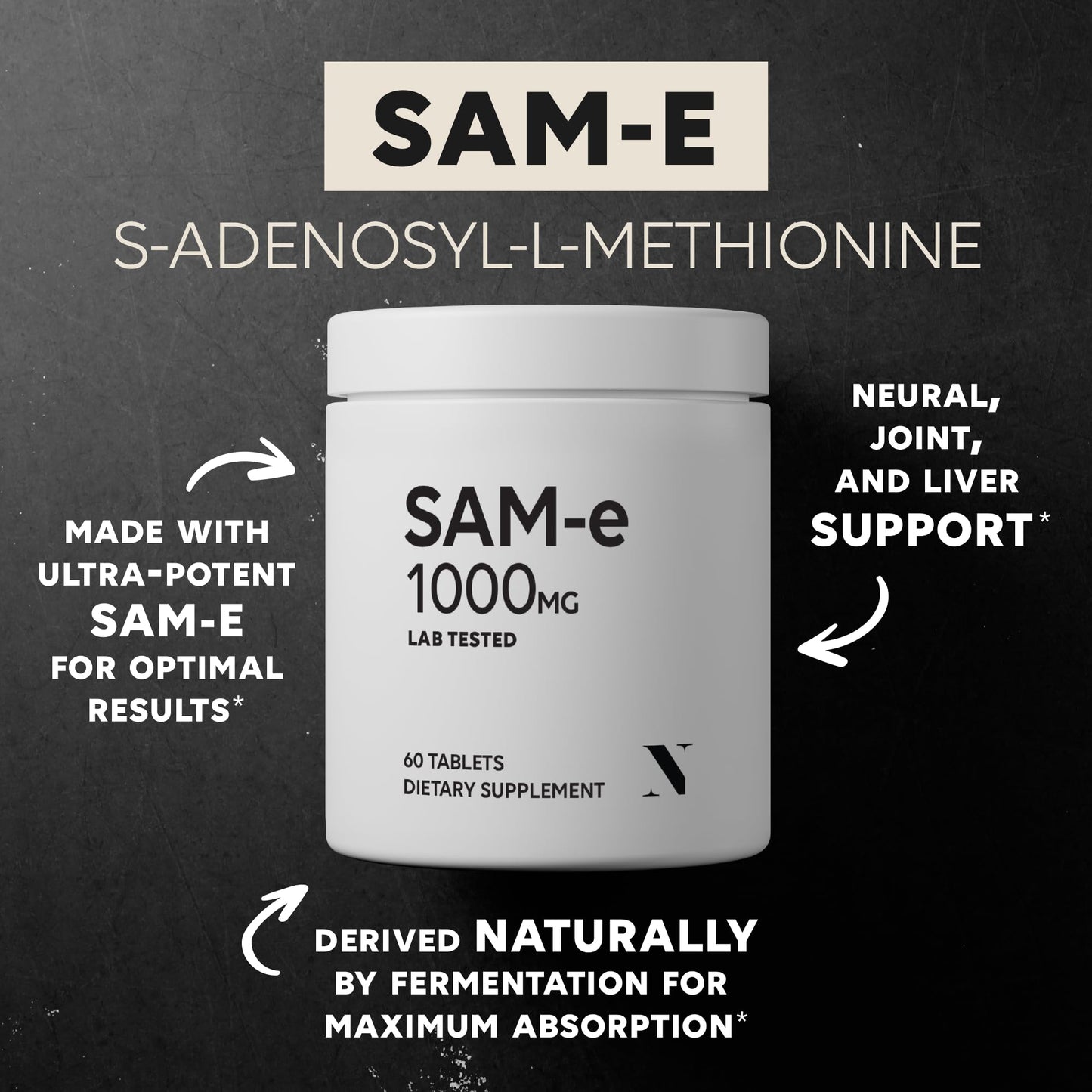 Newt SAM-e 1000mg Tablet, 60 Tablets