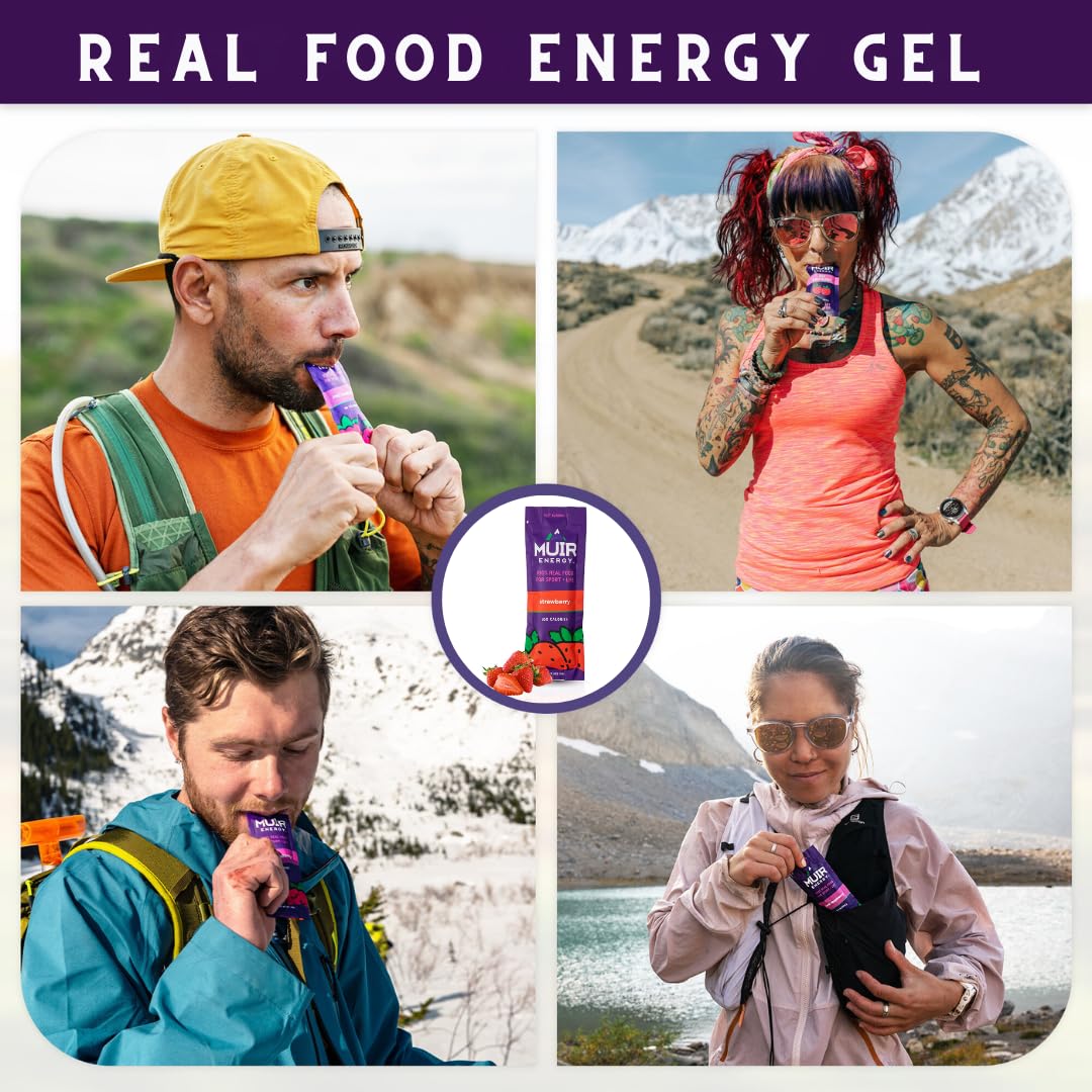 Muir Energy Strawberry Real Food Energy Gel 10 Pack
