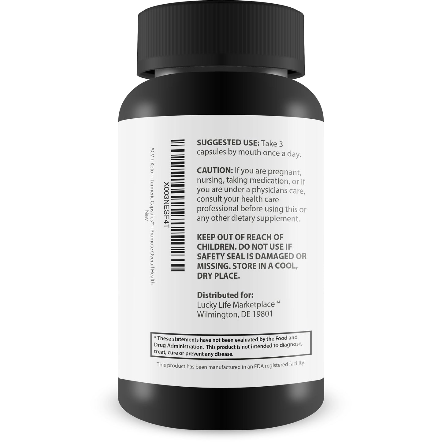 Generic ACV + Keto + Turmeric Capsule 1 Count