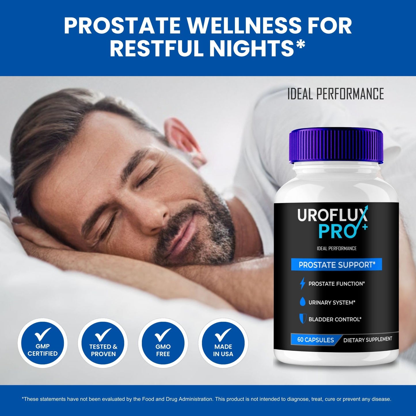 IDEAL PERFORMANCE Uroflux Pro for Men Capsules, 120 Count
