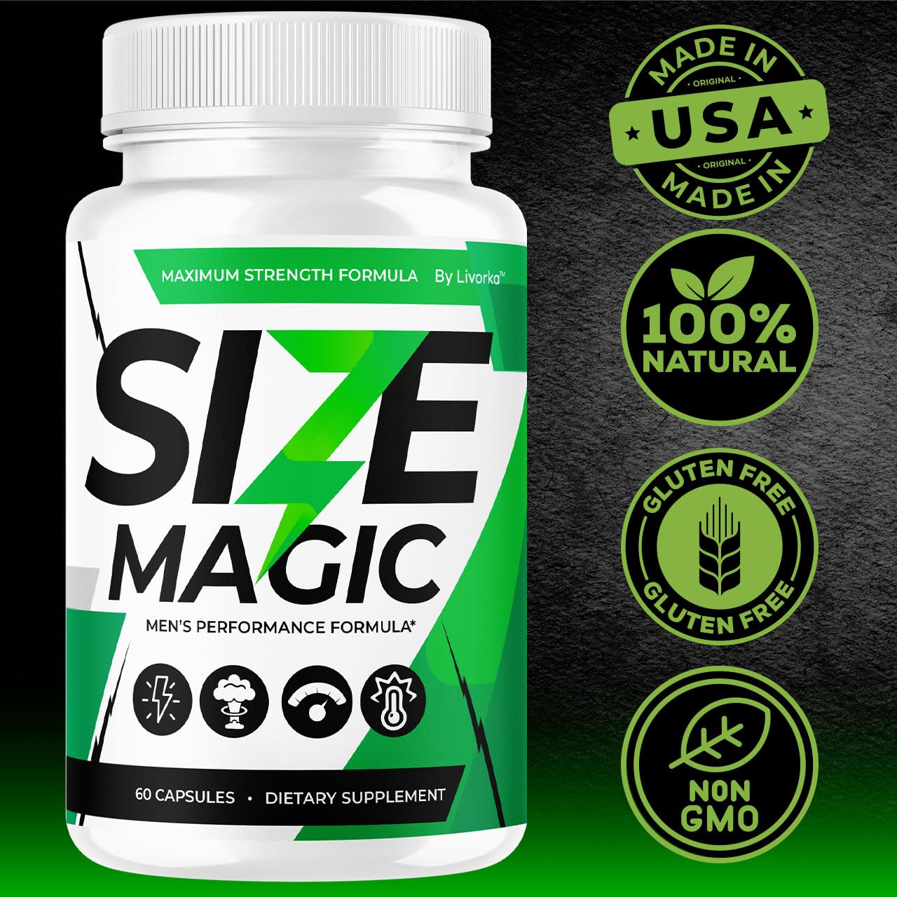 LIVORKA Size Magic Capsules 180 Capsules