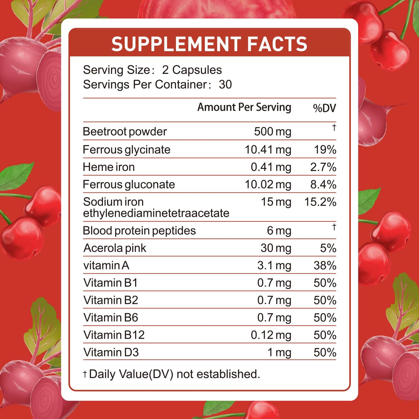 Natener Iron Supplement Capsule 60 Capsules