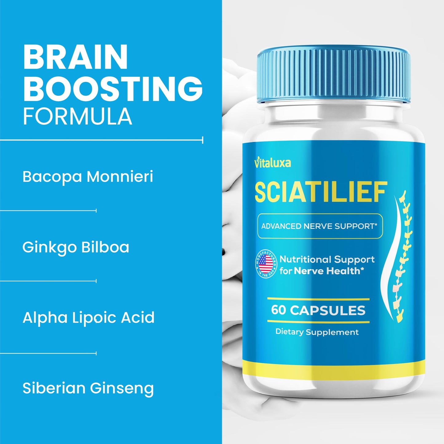 Vitaluxa Sciatilife Vitamin Capsules, 180 Capsules