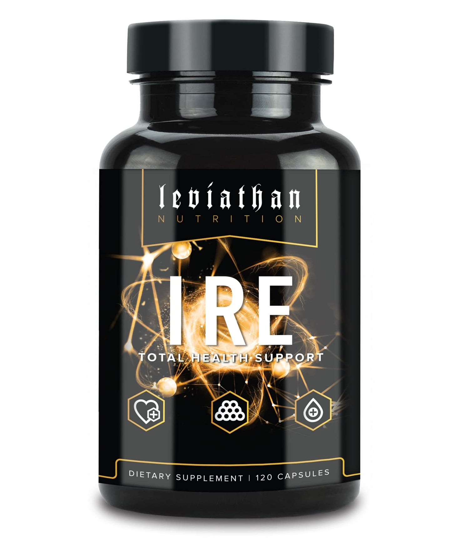 Leviathan Nutrition IRE Complete Health Support - Overall Health & Antioxidant Support with Longvida Optimized Turmeric Curcumin, Grape Seed, Berberine, Arjuna, and Resveratrol Capsule, Powder, 120 Count