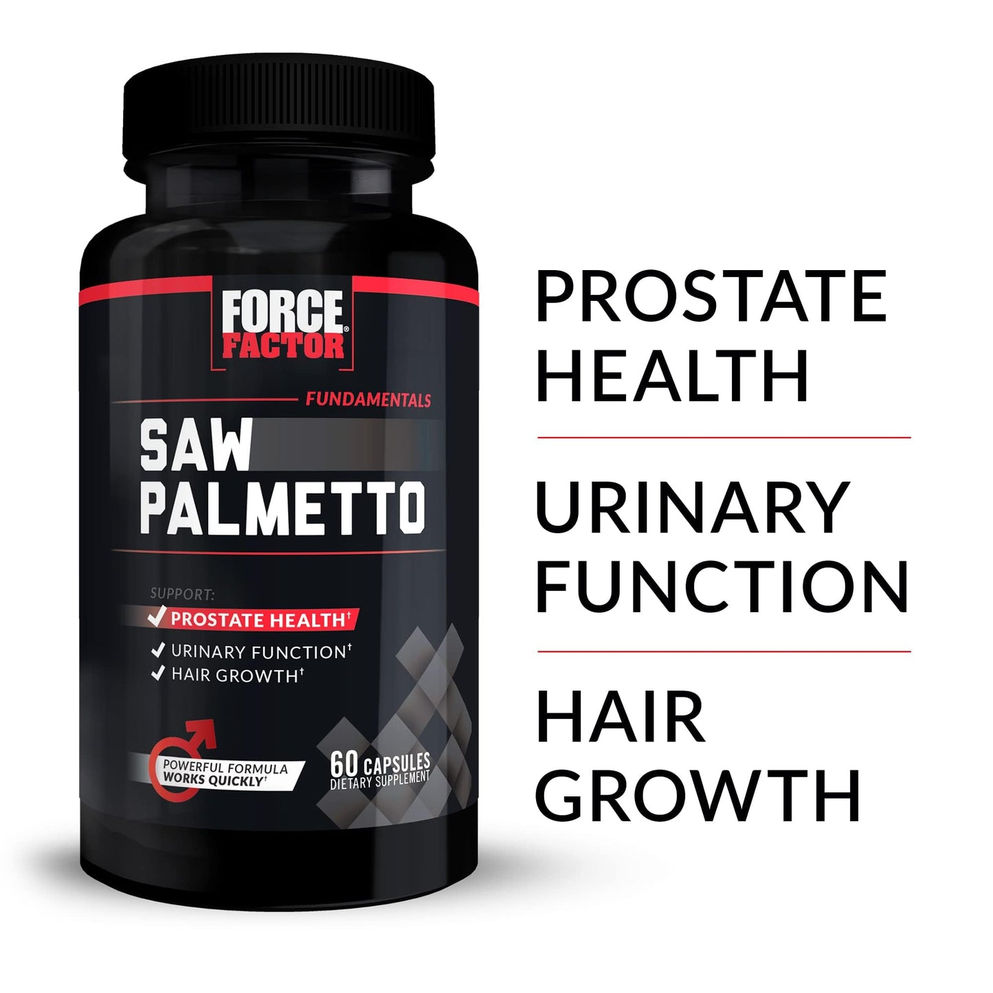 Force Factor Saw Palmetto for Men Prostate Supplement Capsule 60 Count