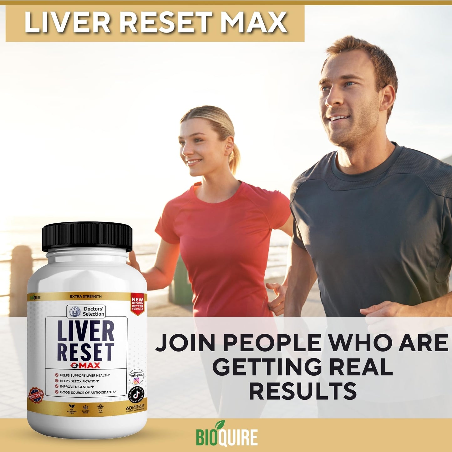 BIOQUIRE Liver Reset Max Extra Strength Supplement Capsules, 60
