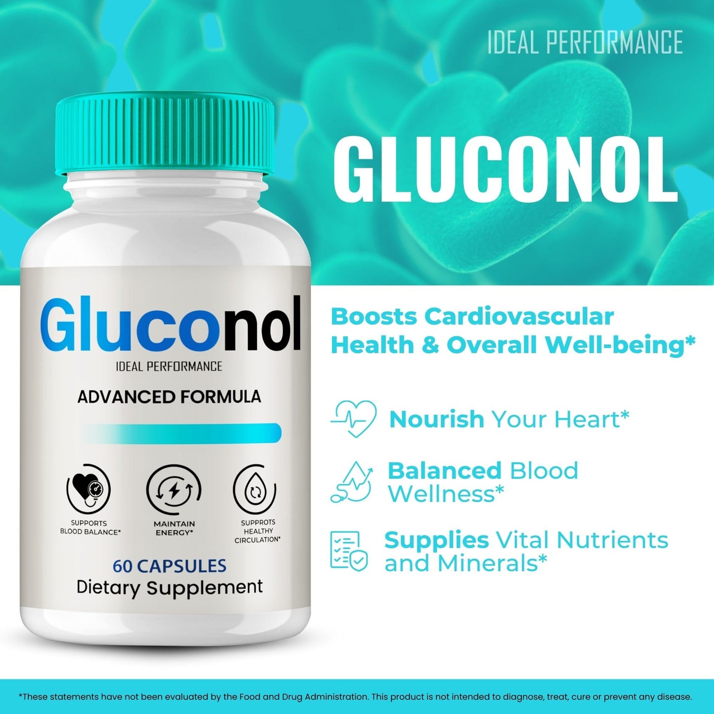 IDEAL PERFORMANCE Gluconol Capsules, 120 Capsules