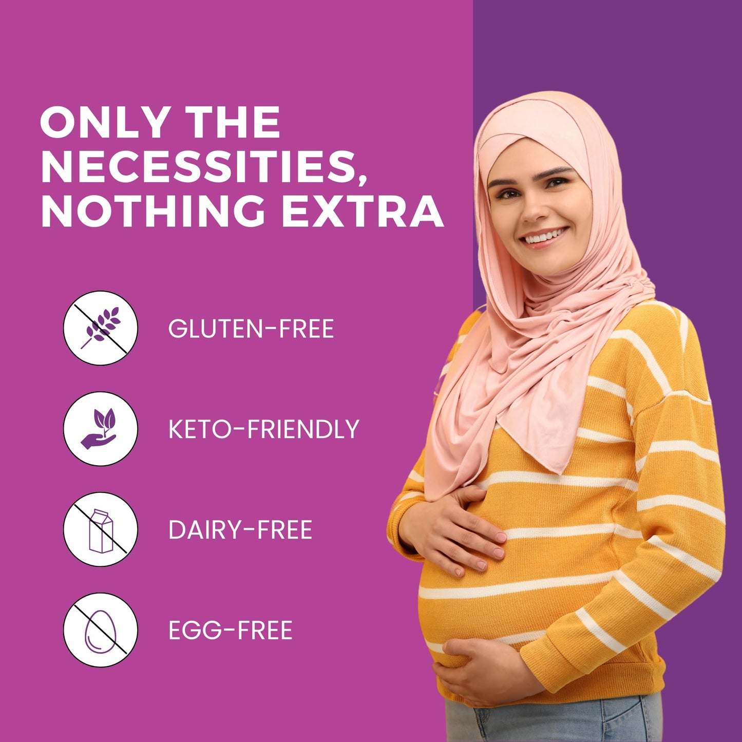 Zaytun Vitamins Halal Prenatal Vitamins + DHA, Folic Acid, Iron, Ginger Softgels, 60 Count