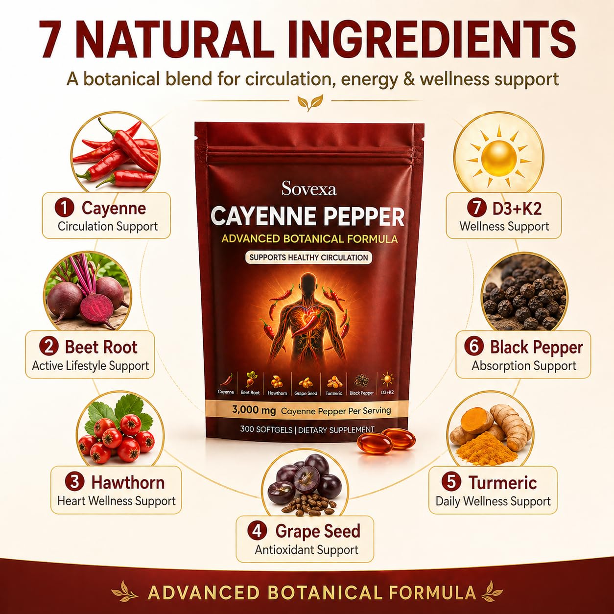 WDVNEX Sovexa Cayenne Pepper Softgels 300