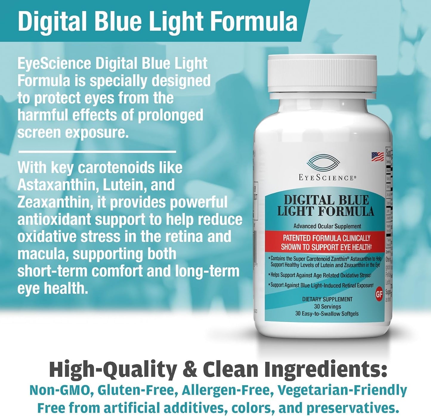 Basic Brands EyeScience Digital Blue Light Formula Softgels 60