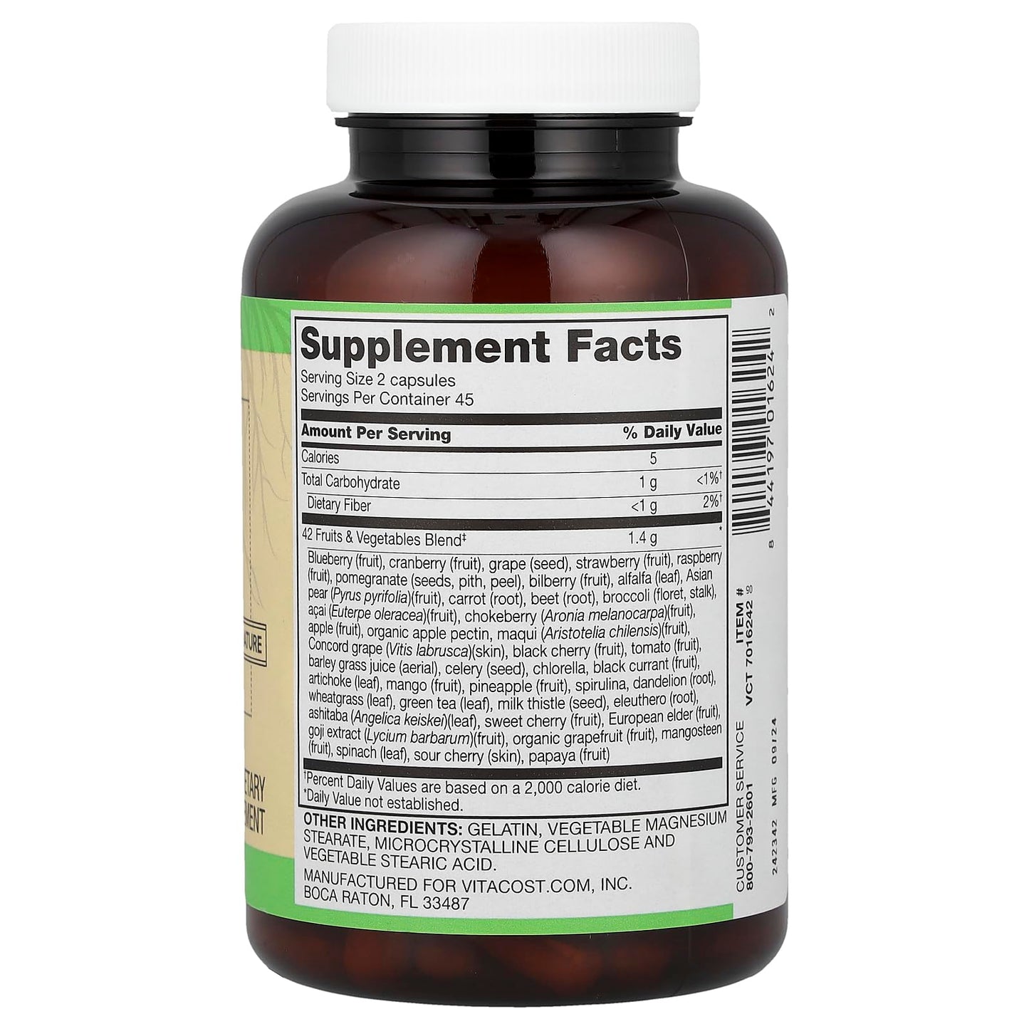 Vitacost Root2® 42 Fruits & Vegetables 90 Capsules