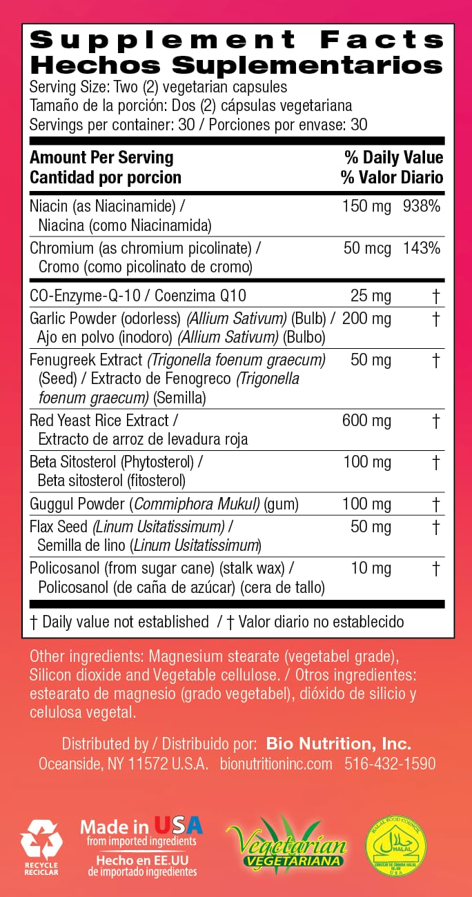 Bio Nutrition Cholesterol Wellness Capsule, 60 Capsules