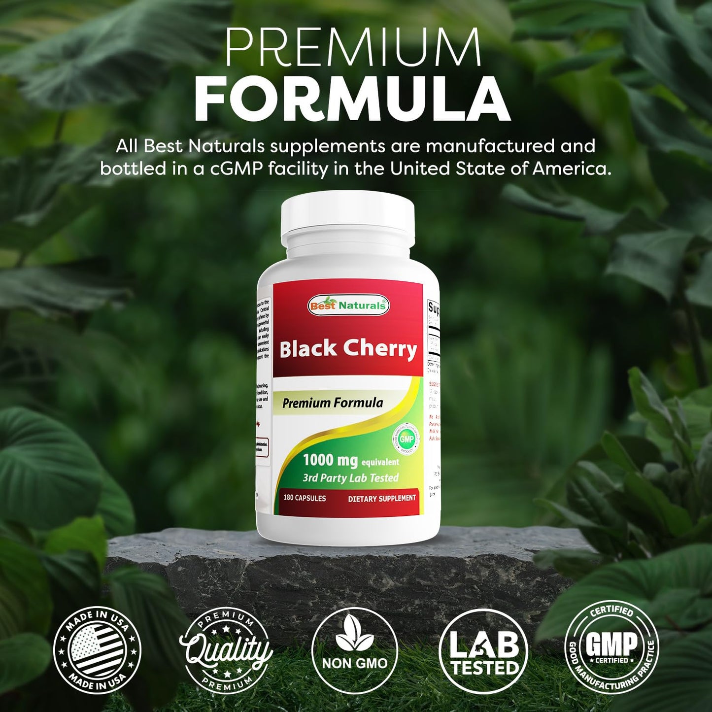 Best Naturals Black Cherry 1000 mg Capsule, 180 Capsules