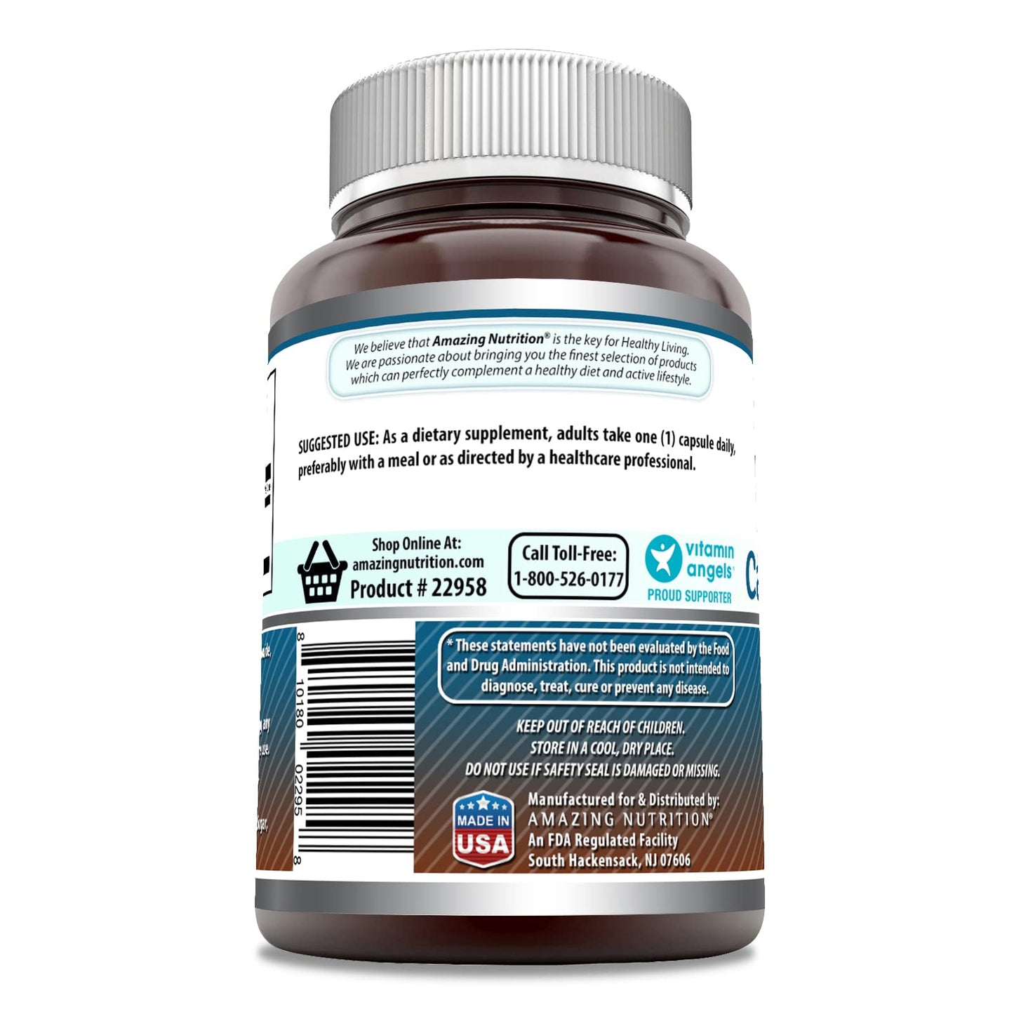 Amazing Nutrition Calcium Pyruvate Supplement Capsule, 120 Count