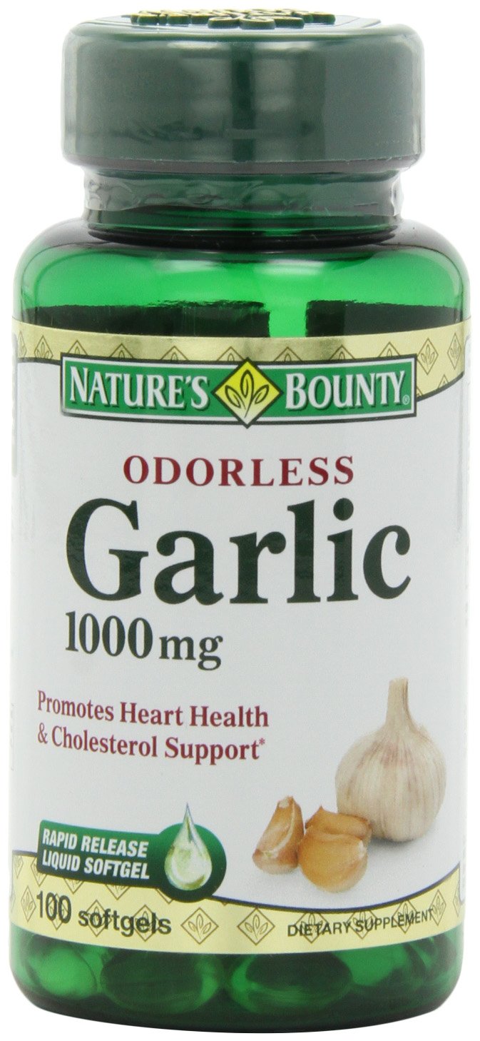 Nature's Bounty Odorless Garlic 1000 mg Softgels, 100 Count