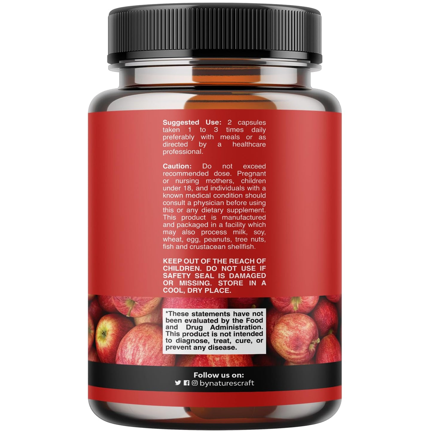 Natures Craft Cleansing Apple Cider Vinegar Capsule, 60 Count