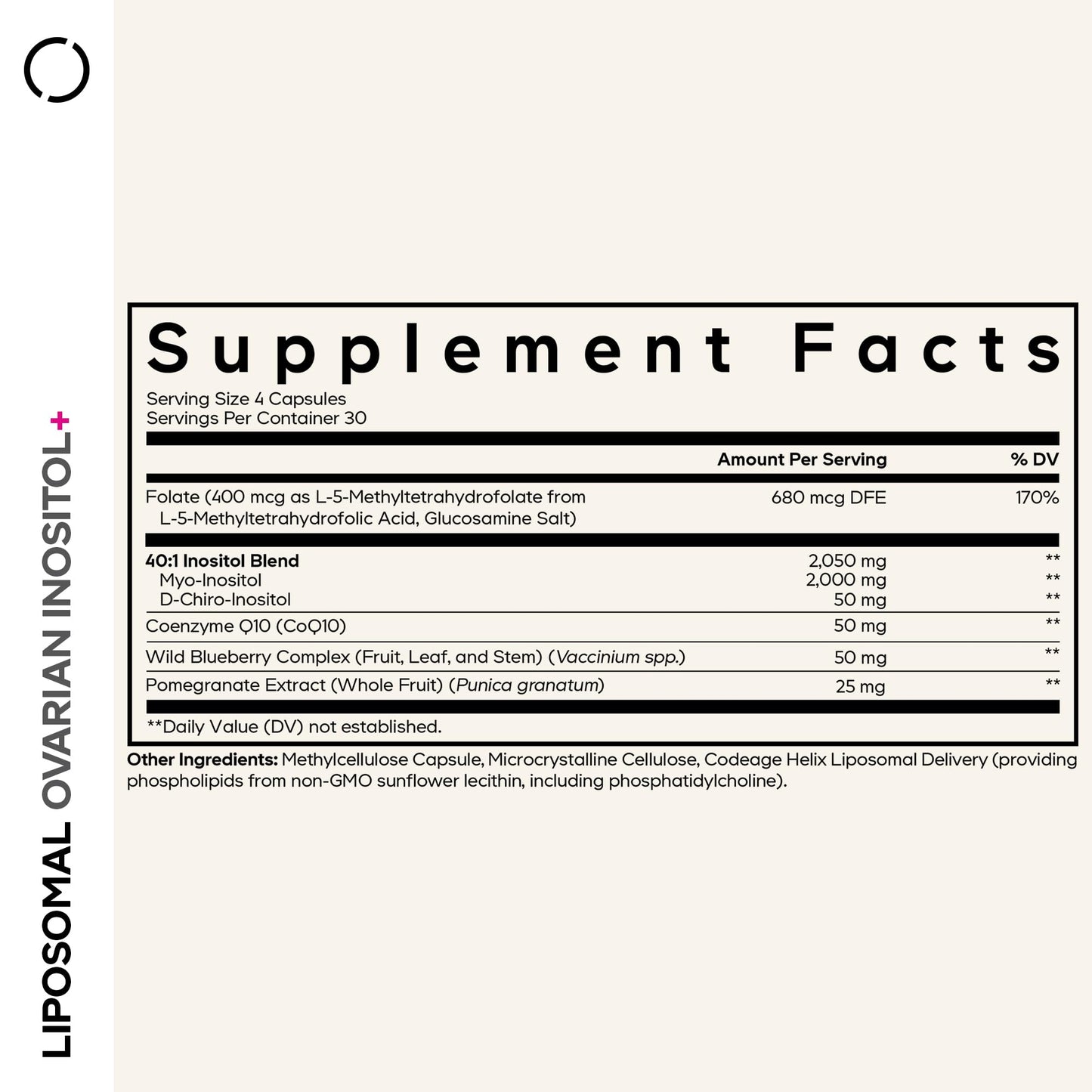 Codeage Liposomal Inositol+, Myo & D-Chiro 40:1, 5-MTHF, 120 Capsules