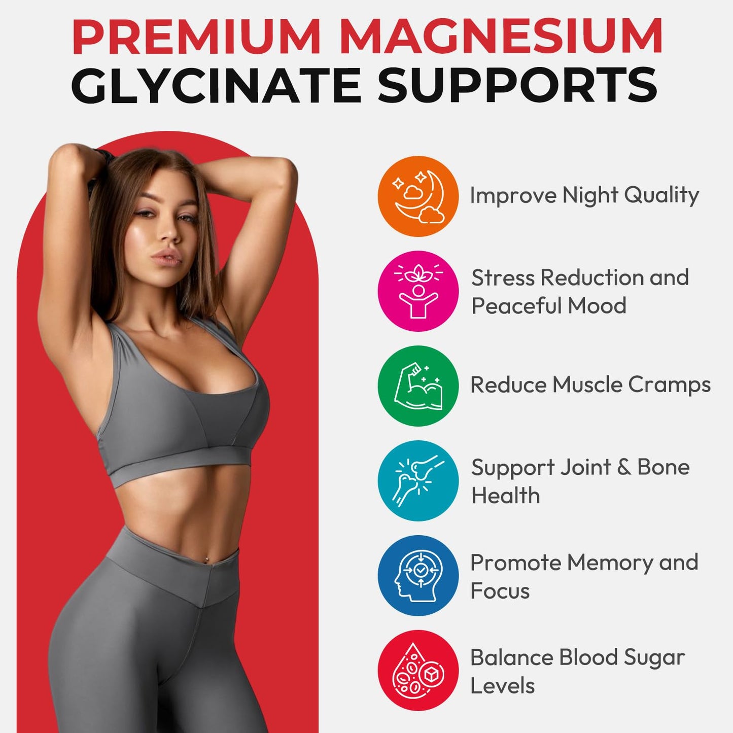 Xytora Magnesium Glycinate Gummies, High Absorption Magnesium Complex, Strawberry, 120 Gummies