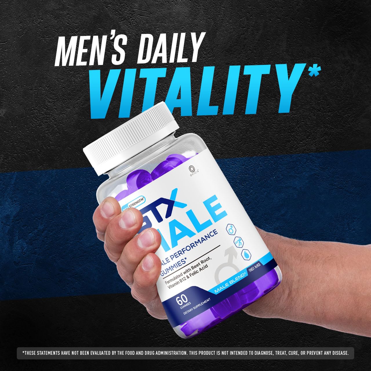 OVICIA GTXMale Gummies, 60 Gummies