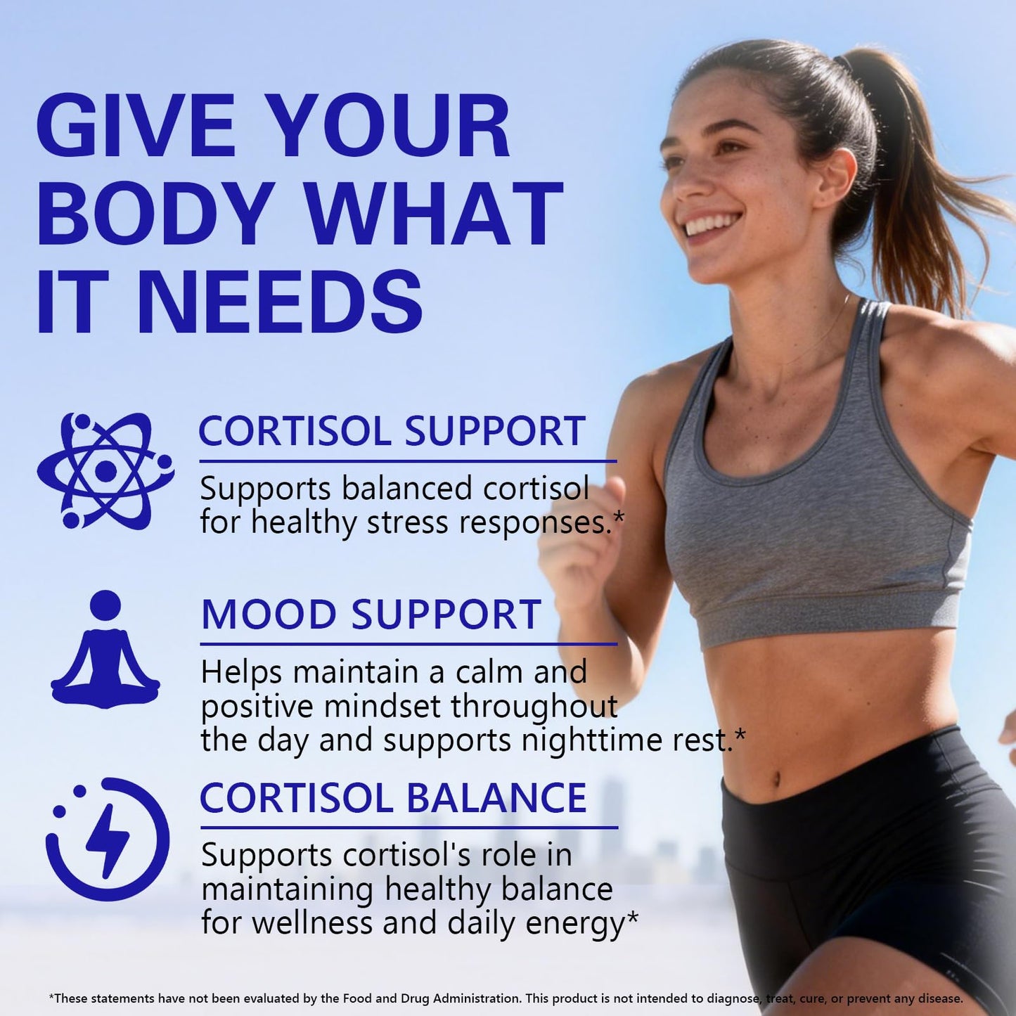 ZXJQLOS Cortisol Balance Supplement for Women 90 Capsules