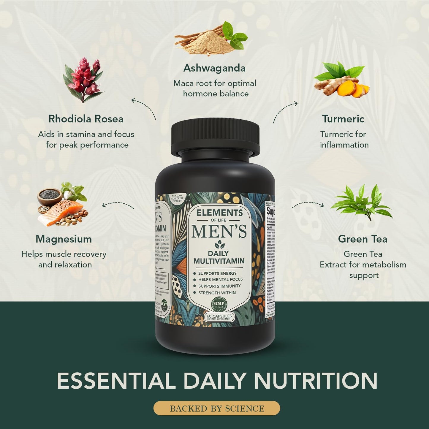Elements of LIfe Men’s Multivitamin, 120 Capsules