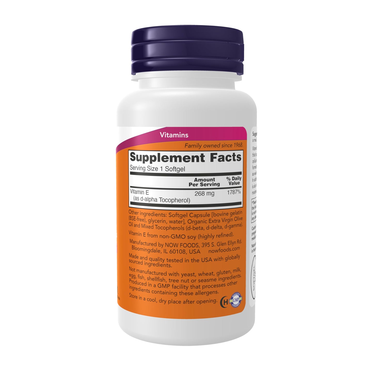 NOW Foods Vitamin E-400 IU Mixed Tocopherols Softgels, 100 Softgels