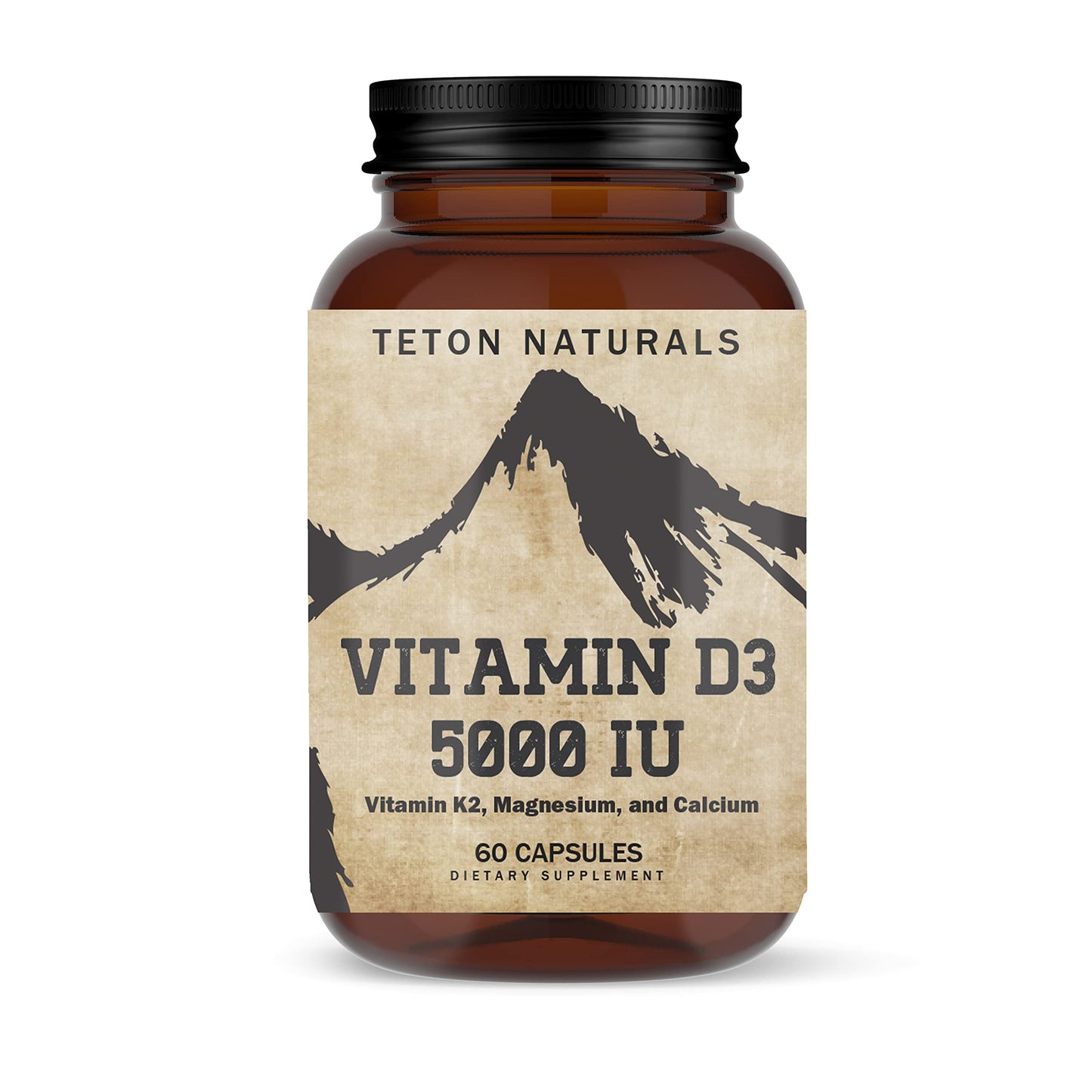 Teton Naturals K2D3 5000IU Capsules, 60 Count