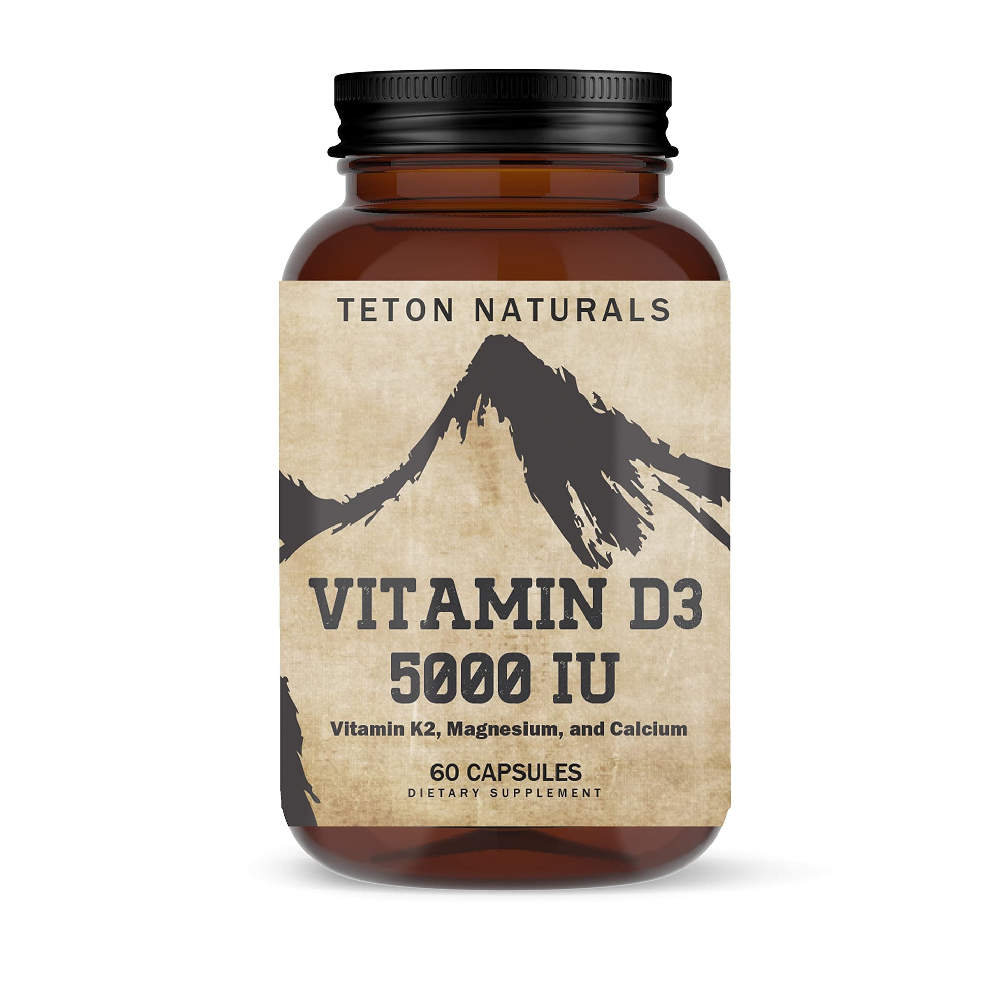 Teton Naturals K2D3 5000IU Capsules, 60 Count