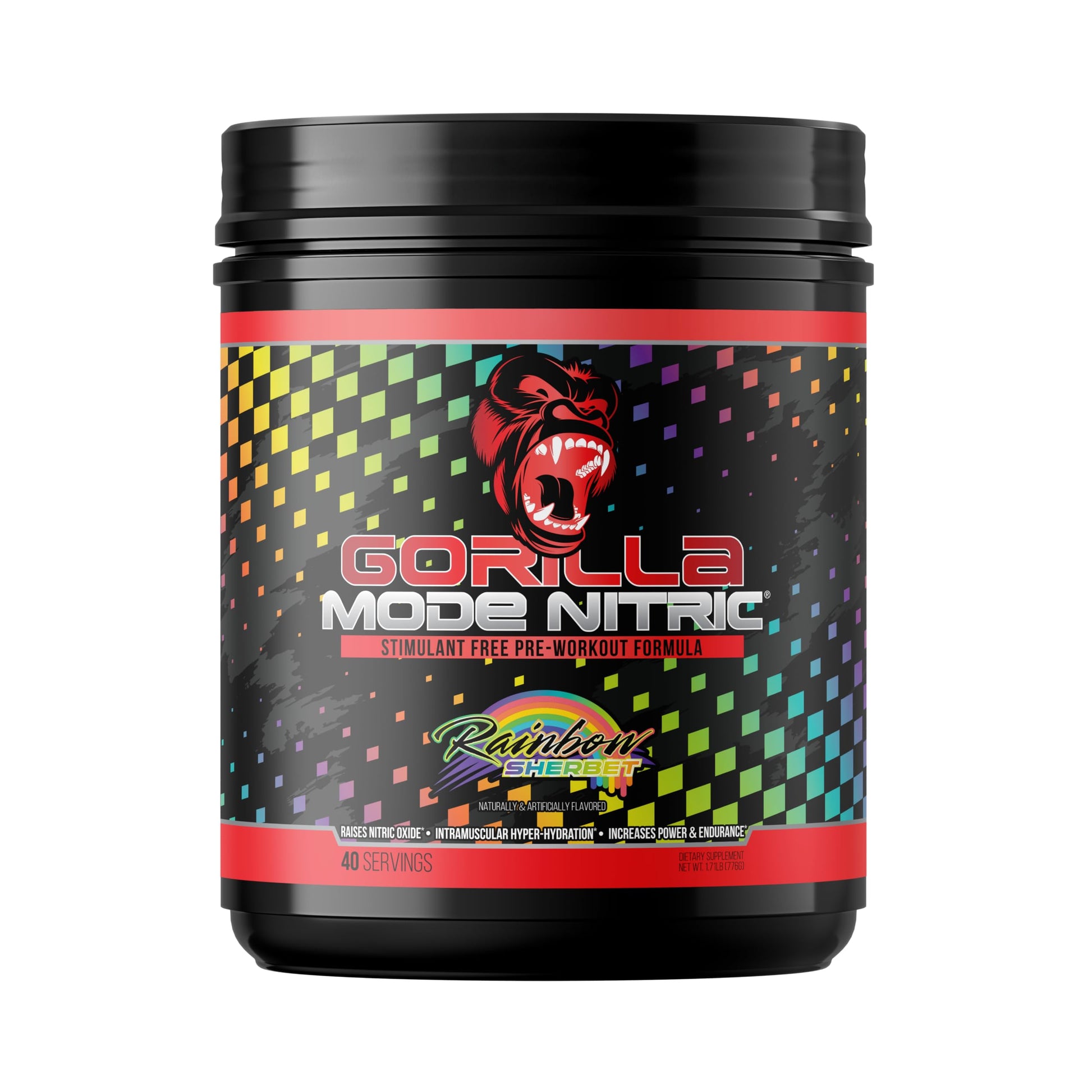 Gorilla Mind Gorilla Mode Nitric Upgraded Stimulant Free Pre-Workout Powder 780 Grams