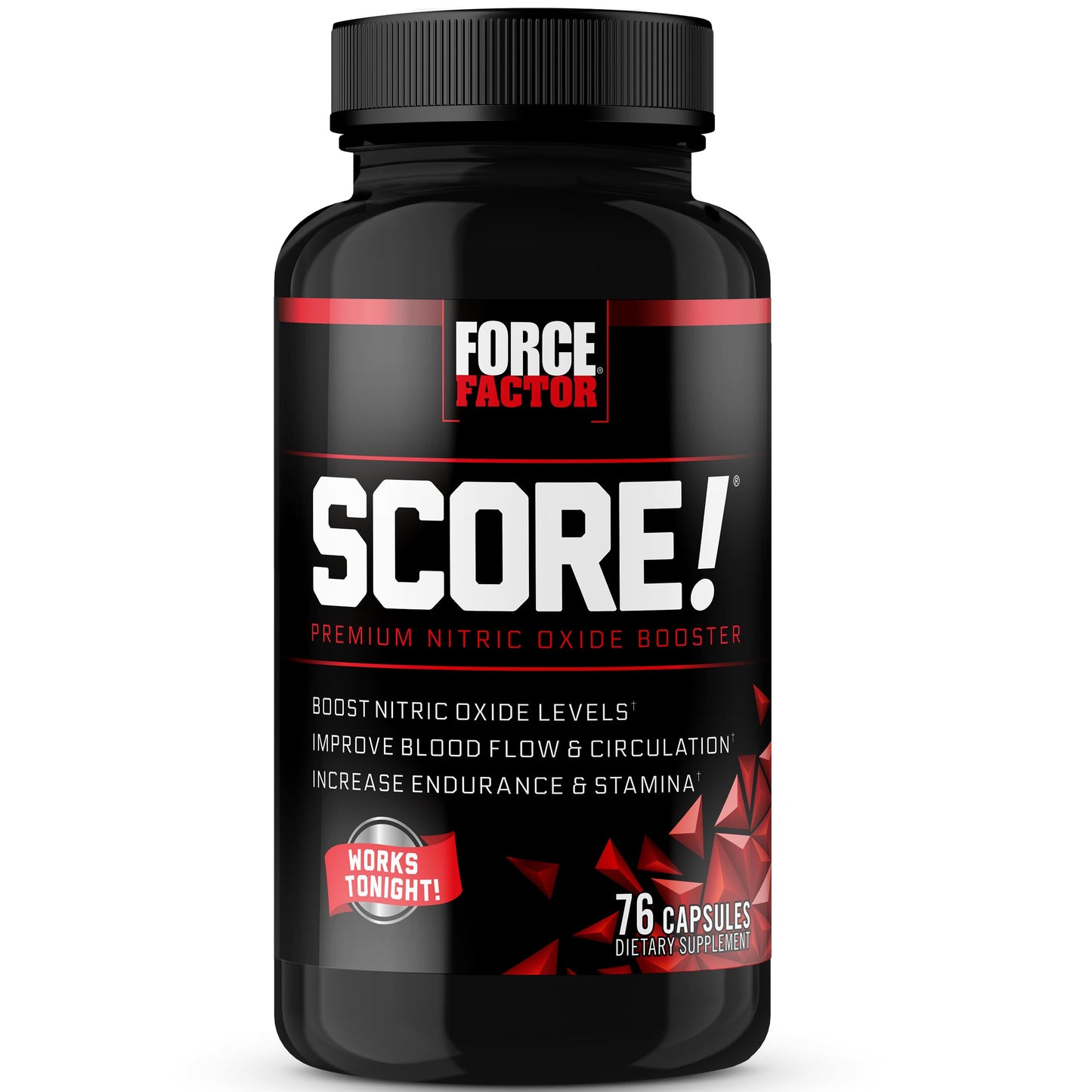 Force Factor Score! Nitric Oxide Supplement for Men Capsules 76 Count