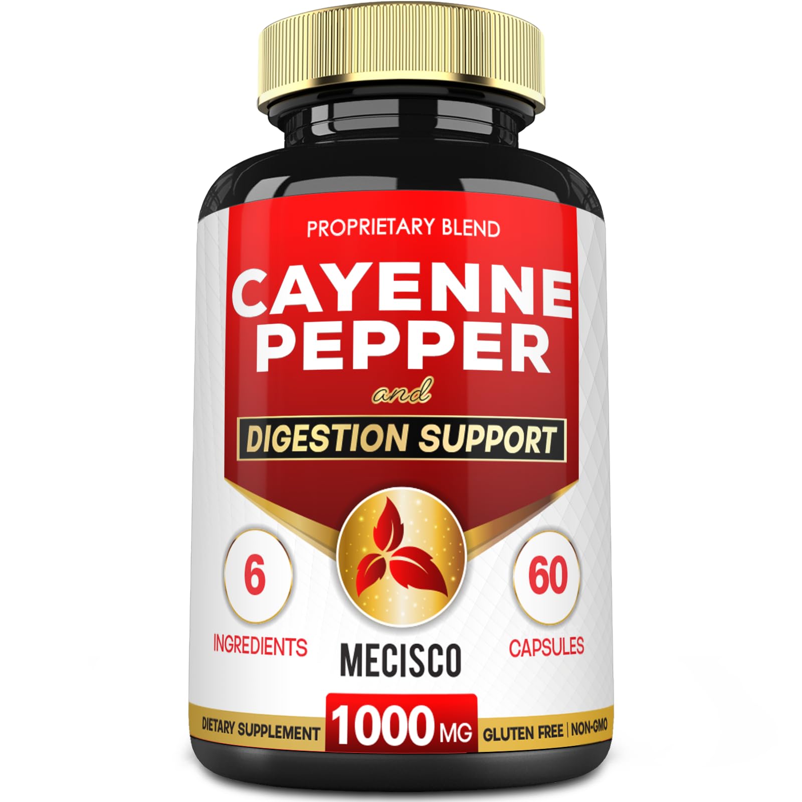 Mecisco 6in1 Cayenne Pepper Capsules, 60 Count