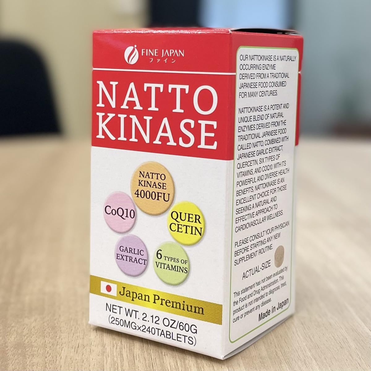 FINE JAPAN Nattokinase 4000FU Tablets, 720 Tablets