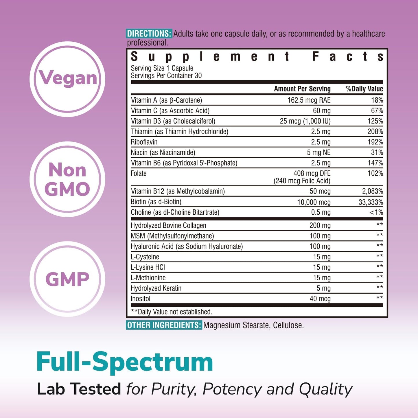 Vitalibre Biotin 10000mcg Softgels 30