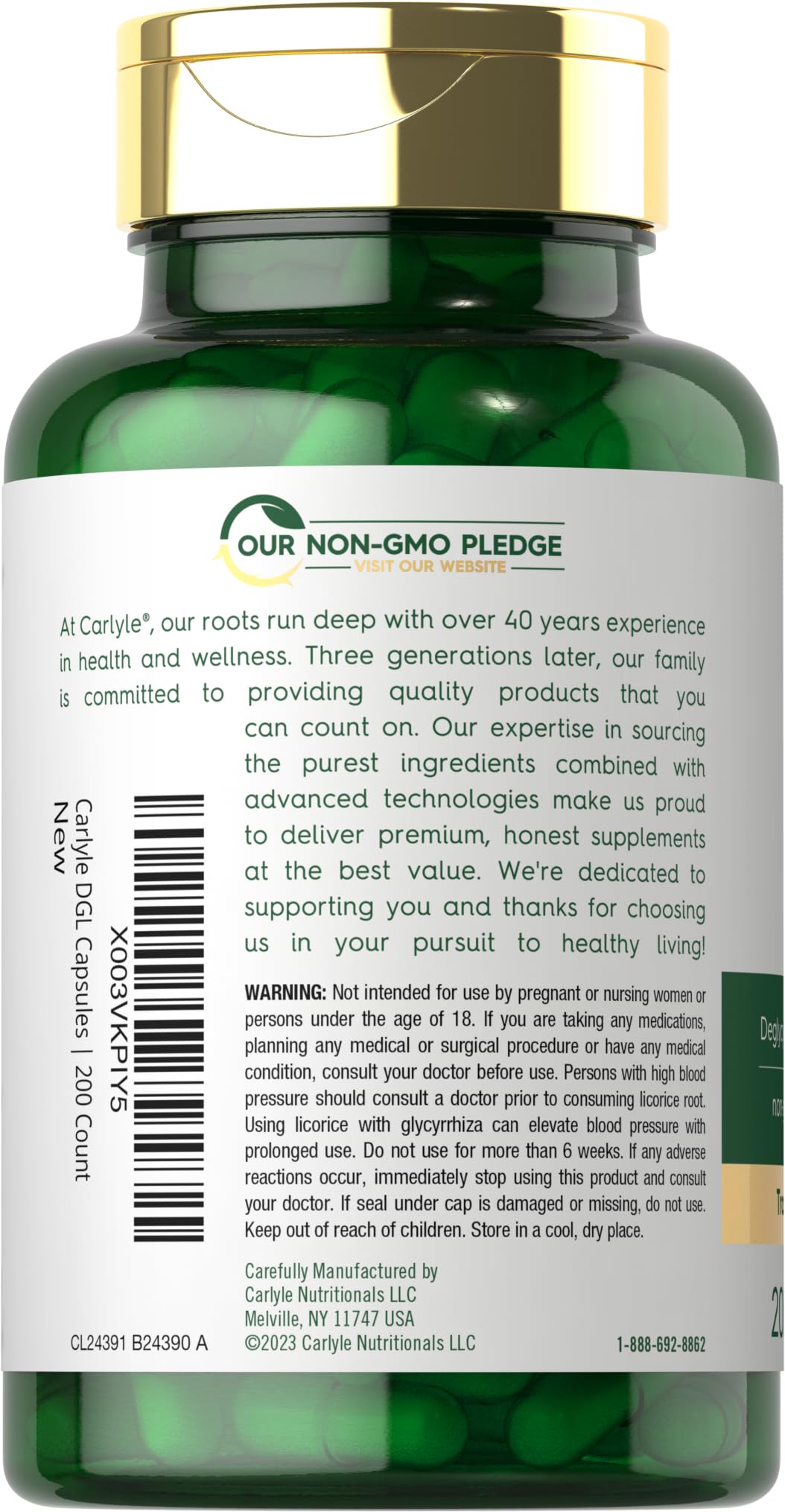 Carlyle DGL 200 Capsules