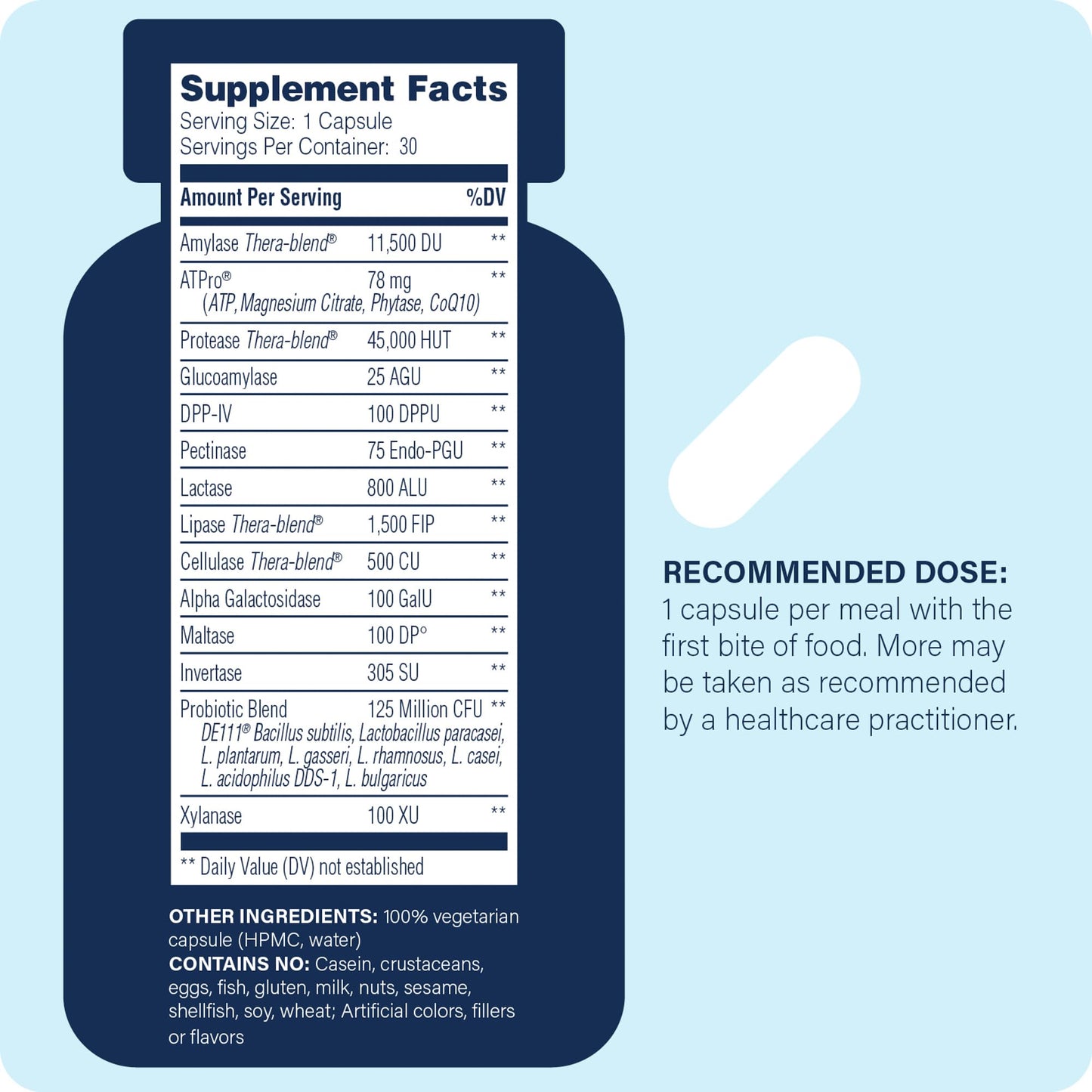 Enzyme Science Complete Digestion Digestive Enzymes with Probiotics - 3-in-1 Gut Health Support for Digestion, 30 Capsules