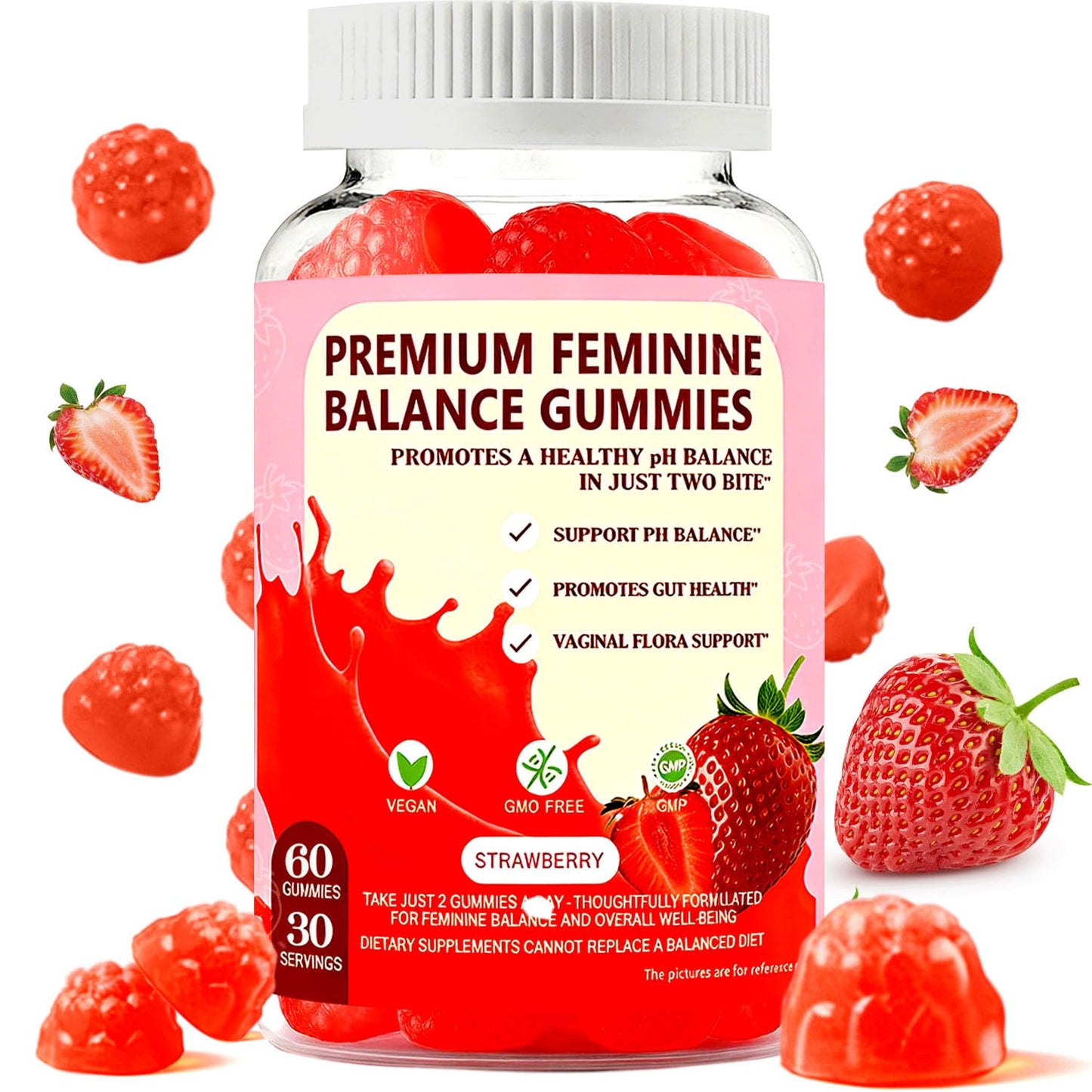 JianQ PH Balance Gummies for Women Gummy, 60 Count