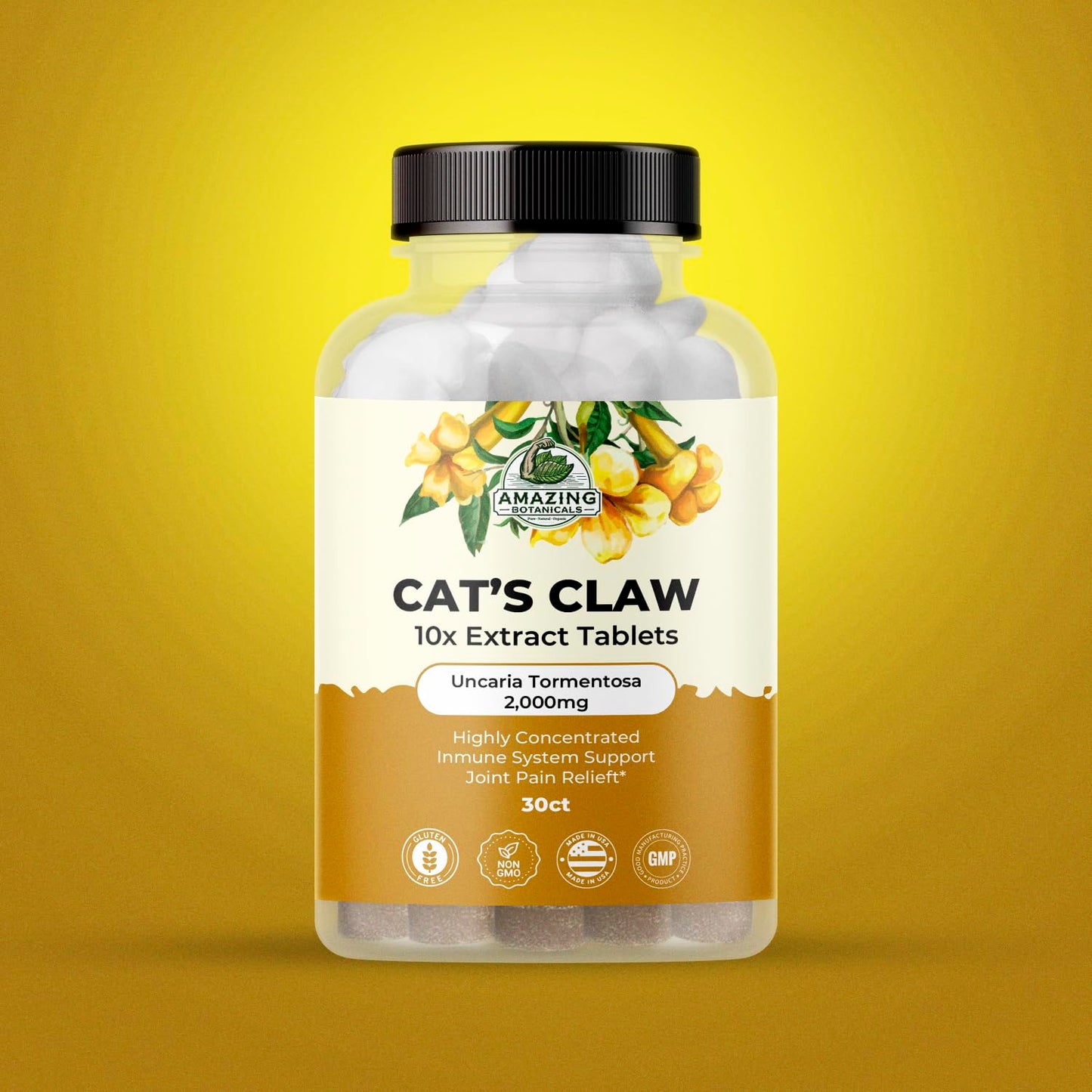 Amazing Botanicals Cat's Claw, 30 Tablets