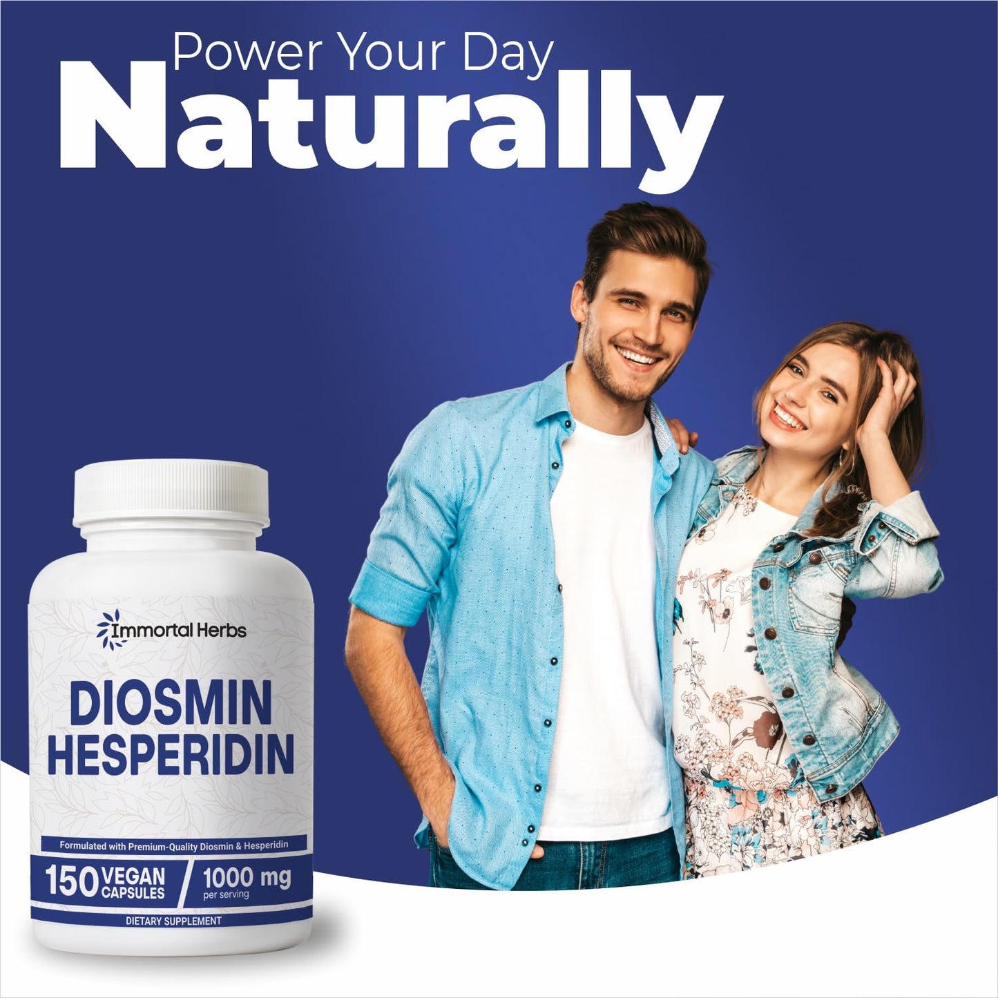 Immortal Herbs Diosmin Hesperidin 1000mg Complex 150 Capsules