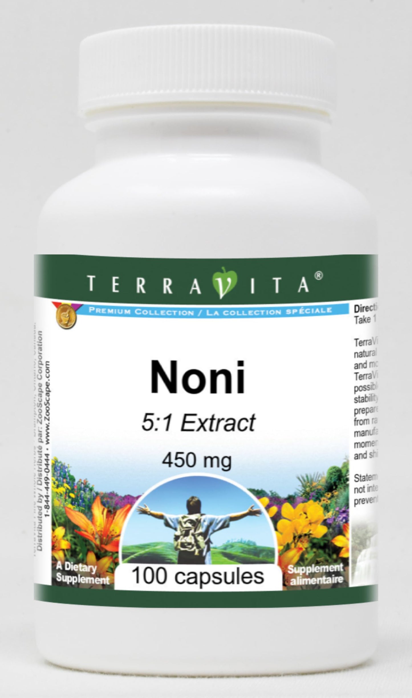 Terravita Noni 5:1-450 mg Capsules, 100 Count