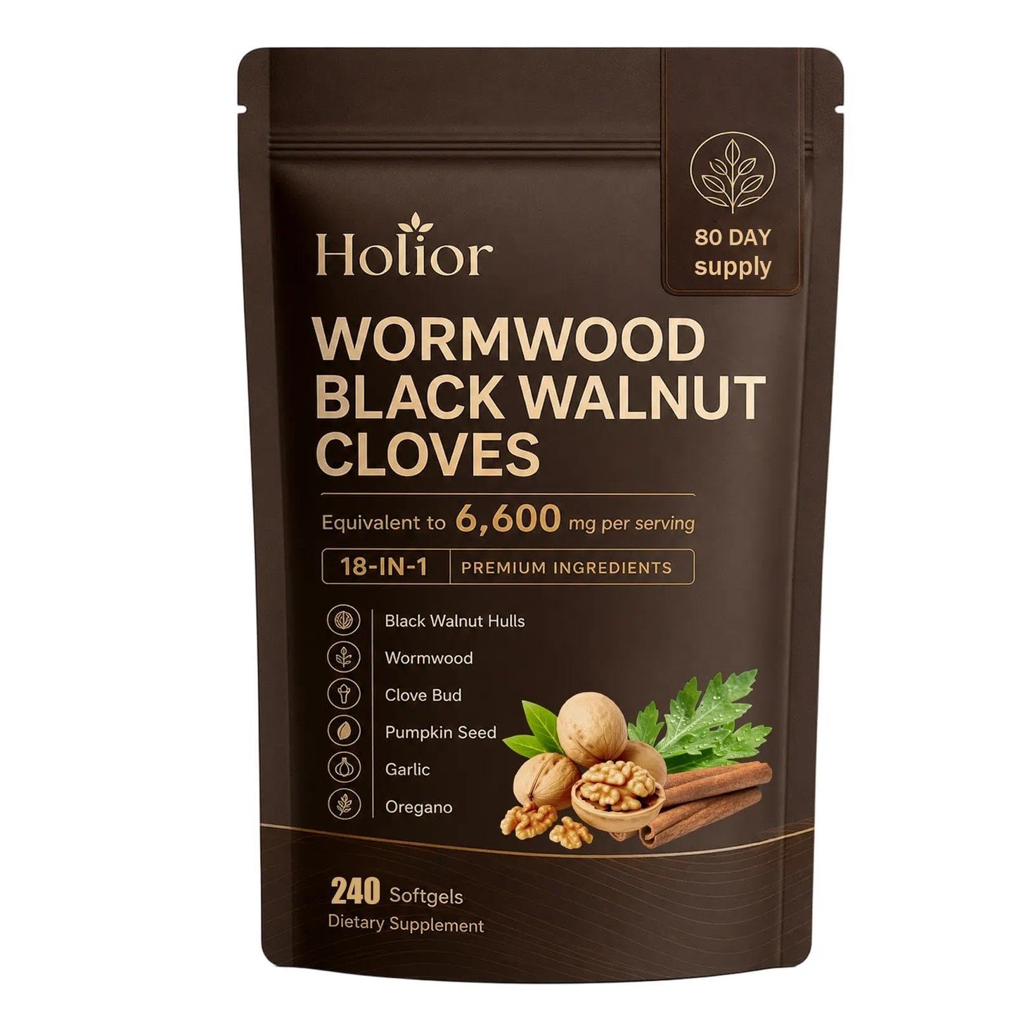 Nutraessence Holior Wormwood Black Walnut Cloves 240 Softgels