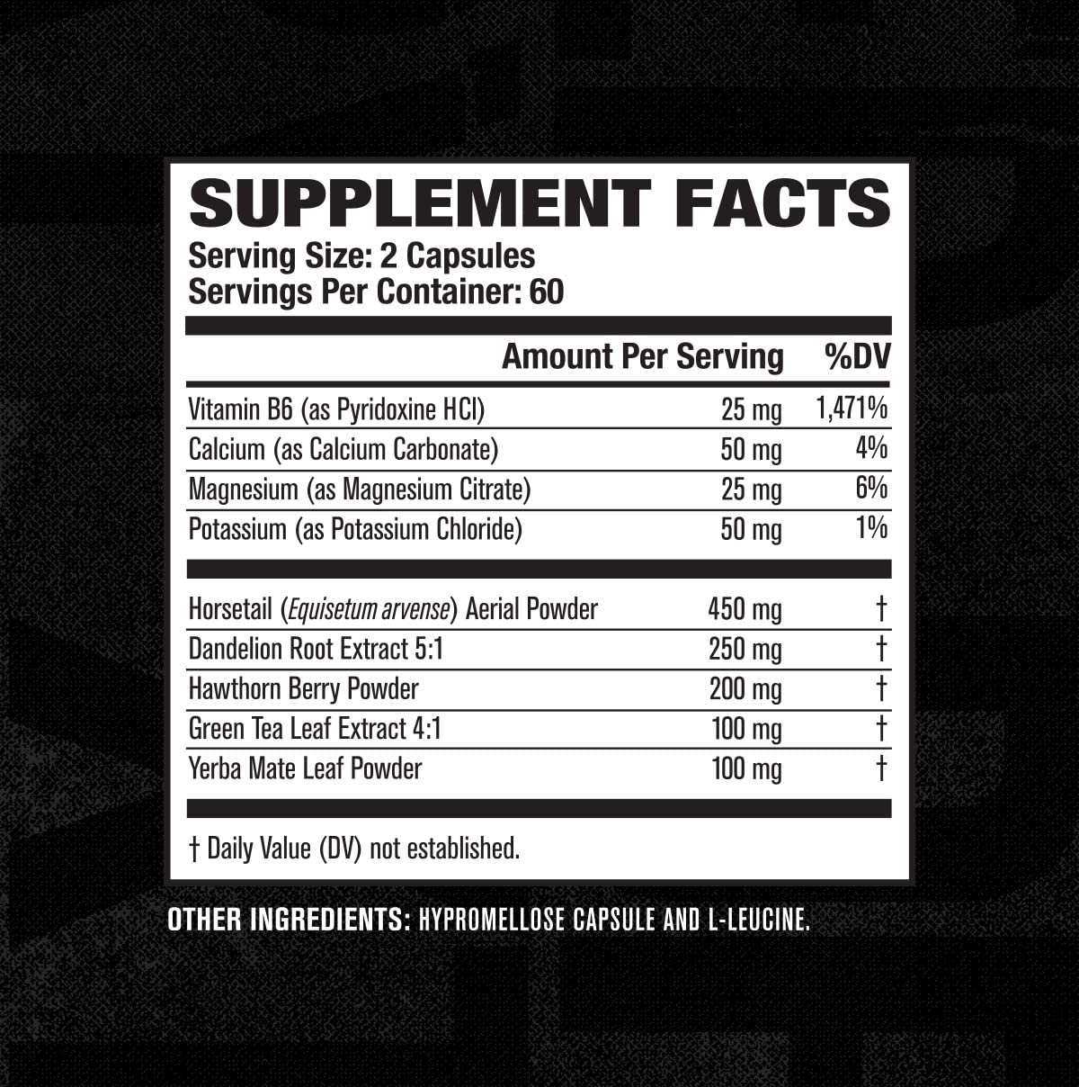 Jacked Factory Dry-XT Diuretic Water Pills Capsules 120 Count