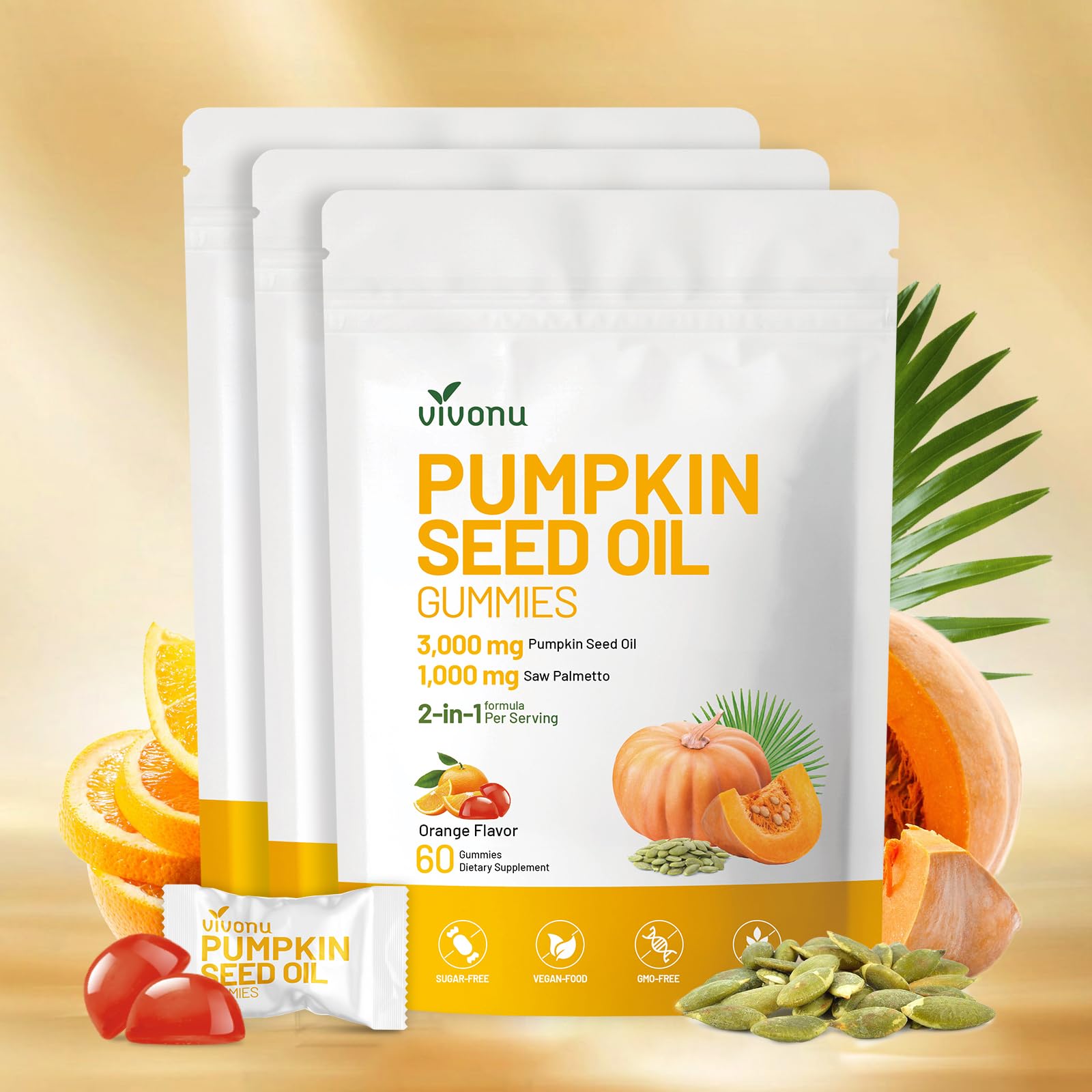 VivoNu Organic Pumpkin Seed Oil Capsule, 180 Count