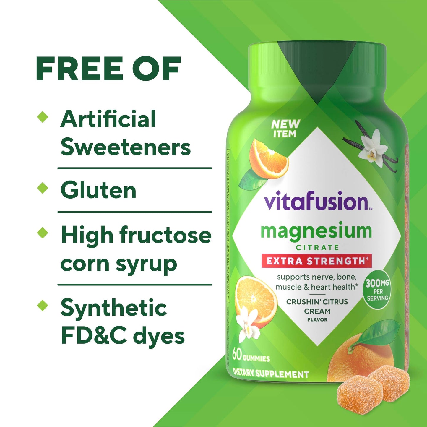 Vitafusion Magnesium Citrate Gummies 60 Count