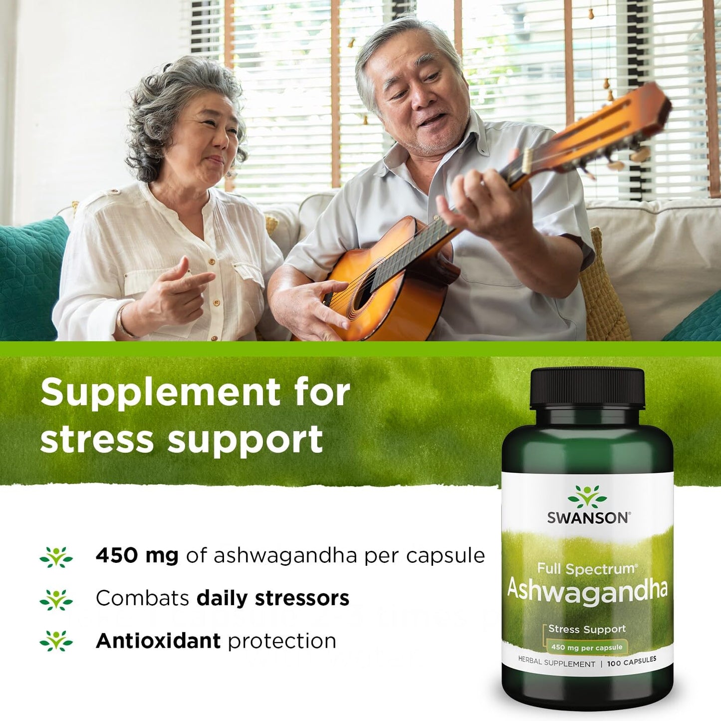 Swanson Full Spectrum Ashwagandha Capsules 60 Count